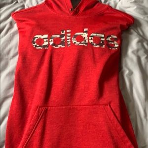 Red adidas hoodie